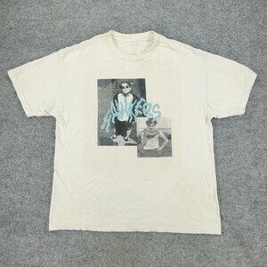 Hawkers Shirt Men's XL Beige Spell Out Graphic Tee Crew Neck Short Sleeve Adult